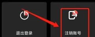 设置菜单里的退出登录与注销账号两个按钮